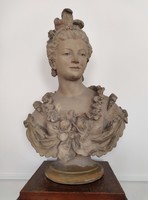 Terracotta female bust statue