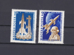 1961. SZOVJET EMBER ELSŐ A VILÁGŰRBEN ** - űrkutatás régi bélyegeken