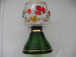 Römer glass decorated with rhinestones, gilding and hand painting