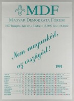 1M180 Magyar Demokrata Fórum - Nem magunkért, az országért! 1991
