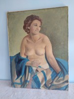 János Szöllős half-naked painting