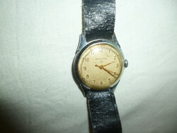 Old Leningrad Soviet wind-up men's wristwatch