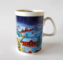 Gyönyörű német minőségi porcelán karácsonyi bögre,csésze