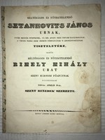 /1843/Rimely Mihály Urat Szent Mártoni Főapátnak Fölszentelné.Szent Benedek Szerzete. Özv Streibig