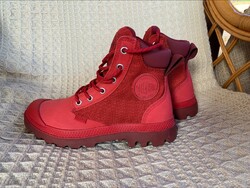 Palladium red leather boots, size 36, like new