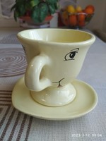 Ceramic breakfast set, coffee cup on Svičké bowl for sale!