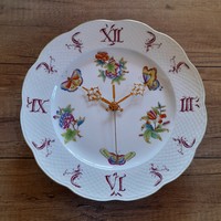 Herendi Viktória mintás porcelán falióra