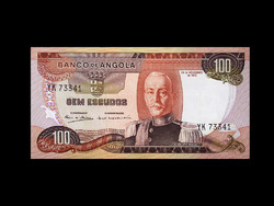 Unc - 100 escudos - Angola - rarity (with portrait of Antonio Carmona)