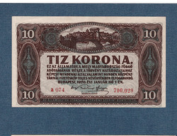 10 Korona 1920 sorszám között Pont EF