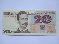 Unc 20  Zloty Lengyelország  1982 !!