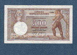 500 dínár 1942 500 Dinara