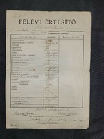 1941. Félévi értesítő, Miskolci városi Kereskedelmi Leányközépiskola