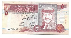 5 dinár dinars 1997 Jordánia