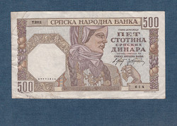 500 dínár 1941 500 Dinara