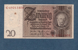20 Reichsmark 1929 i.e. twenty German imperial marks