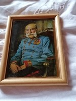 Portrait of József Ferenc in a picture frame