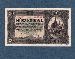 20 Korona 1920 Sorszám pont nélkül aUNC