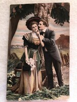 Antique, old romantic postcard - 1909 -5.