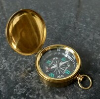 Copper, brass covered compass