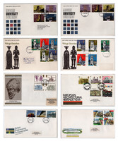 Stamp fdc first day 8 English architecture 1971 - 1984