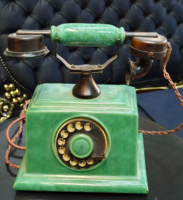 Zsolnay green eosin glazed classic phone