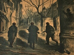Ék Sándor (1902-1975): Szabad Budapestért, színezett litográfia