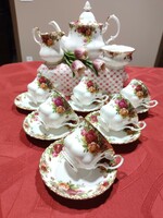 Royal albert old county roses tea set for 6 people