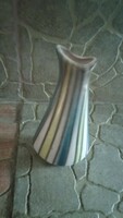 Green - white - yellow - black striped retro eosin vase for sale