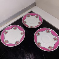 3 small cups and saucers