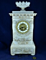 Rare, antique, alabaster, mantel clock, ca. 1820!!!