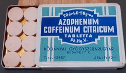 Vintage gyógyszeres fém doboz Kőbányai Gyógyszerárugyár 60-as évekből sértetlen állapotban