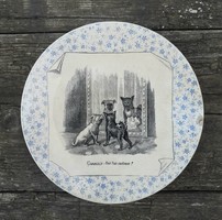 Antique sarreguemines wall plate