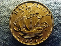 Anglia II. Erzsébet (1952-) 1/2 Penny 1954 (id71824)