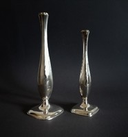 Quist modernista/bauhaus ezüstözött váza-pár, 1970-es évek Németország