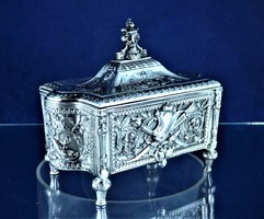 Dreamy, antique, silver jewelry box, Paris, ca. 1880!!!