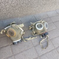 Pair of retro gas masks