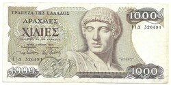 1000 drachma drachmai 1987 Görögország