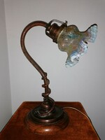 Győnyőrű, Antik, bronz asztali lámpa