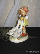 Hummel goebel charming figurine, goose girl, large size