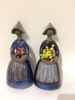 Vintage mázas kerámia "hölgyek"-figurák-Elsi Bourelius-Jie Gantofta