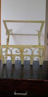 Old genuine wrought iron wall shelf