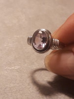 Ametiszt köves régi ezüst gyűrű - 54- es méret