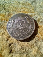 2 Korona 1912 k•b ferenc józsef silver