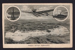 Balaton, Nyaraljon a Balatonon! Balaton látképe légtávlatból. 1937