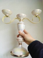 Porcelain eosin glazed candle holder 32x33 cm!