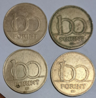 4 db régi magyar 100 forint 1995. éviek  (200)