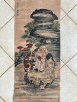 Antik-olt Kínai jelzett bolcs buddhista festés  Kína japan azsia