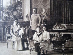 Habsburg Ferenc Ferdinánd FŐHERCEG + CSALÁDJA KORABELI FOTÓ KÉPESLAP 1908 Erzherzog Franz Ferdinand