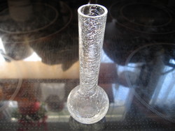Cracked glass spherical flask, fiber vase