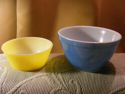 2 db retro üveg tűzálló tál Anchor Hocking Fire King és Pyrex Made in USA 70-es évek